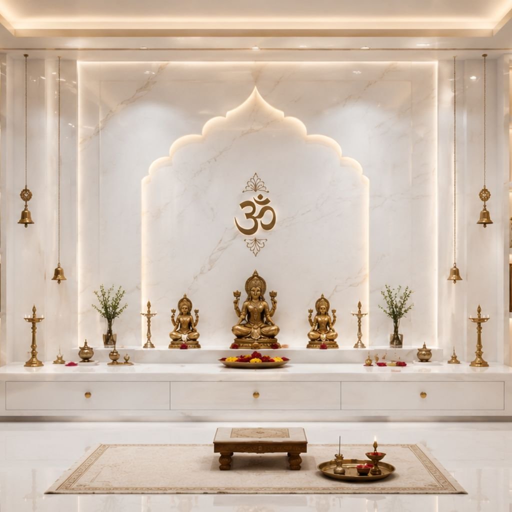 white marble mandir - avyaan stones