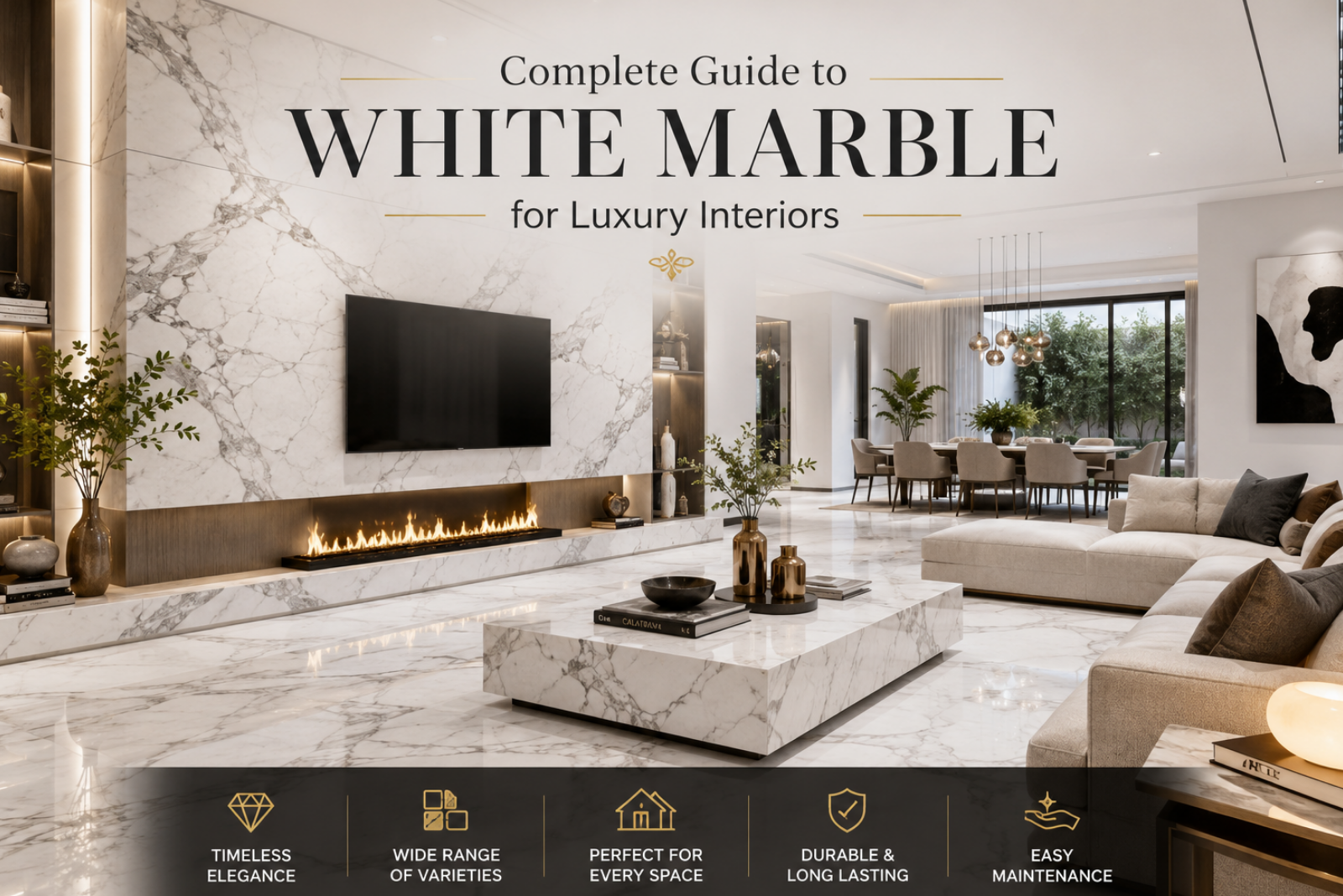 You are currently viewing Complete Guide to White Marble for Luxury Interiors